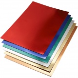 Metallic-Folienkarton, A2, Blatt 420x594 mm, 280 g, Sortierte Farben, 30 Bl. sort./ 1 Pck