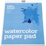 Aquarellblock, A3, Blatt 297x420 mm, 180 g, Weiß, 20 Bl./ 1 Stk