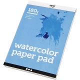 Aquarellblock, A5, Blatt 148x210 mm, 180 g, Weiß, 20 Bl./ 1 Stk