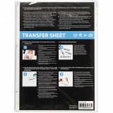Transfer-Bügelfolie, 21,5x28 cm, für helle Textilien, Transparent, 5 Bl./ 1 Pck