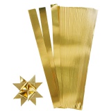 Papierstreifen für Sterne, L 45 cm, D 4,5 cm, B 10 mm, Gold, 100 Streifen/ 1 Pck