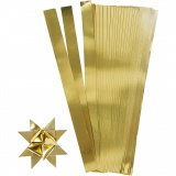 Papierstreifen für Sterne, L 45 cm, D 4,5 cm, B 10 mm, Gold, 100 Streifen/ 1 Pck