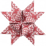Papierstreifen für Fröbelsterne, L 44+78 cm, B 15+25 mm, D 6,5+11,5 cm, Rot, Weiß, 60 Streifen/ 1 Pck