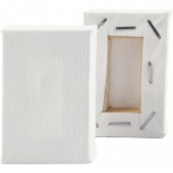 Mini-Leinwand, Größe 6x4x1 cm, Weiß, 2 Stk/ 1 Pck