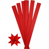 Papierstreifen für Sterne, L 73 cm, D 11,5 cm, B 25 mm, Rot, 100 Streifen/ 1 Pck