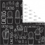 Design-Papier, Kaktus, 180 g, 5 Bl./ 1 Pck