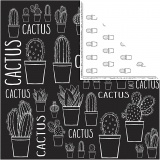 Design-Papier, Kaktus, 180 g, 5 Bl./ 1 Pck