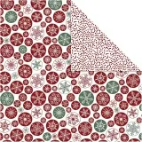 Design-Papier, Eiskristalle / Punkte, Blatt 30,5x30,5 cm, 180 g, 5 Bl./ 1 Pck