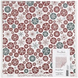 Design-Papier, Eiskristalle / Punkte, Blatt 30,5x30,5 cm, 180 g, 5 Bl./ 1 Pck