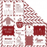 Design-Papier, Hygge / Strickmuster, Blatt 30,5x30,5 cm, 180 g, 5 Bl./ 1 Pck
