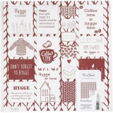 Design-Papier, Hygge / Strickmuster, Blatt 30,5x30,5 cm, 180 g, 5 Bl./ 1 Pck