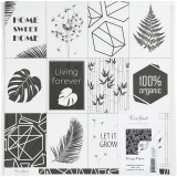 Design-Papier, Geometrie / Blätter, 180 g, 5 Bl./ 1 Pck