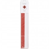 Papierstreifen für Fröbelsterne, L 100 cm, D 18 cm, B 40 mm, Rot, Weiß, 40 Streifen/ 1 Pck