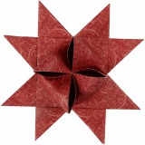 Papierstreifen für Fröbelsterne, L 100 cm, D 18 cm, B 40 mm, Rot, Weiß, 40 Streifen/ 1 Pck