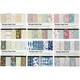 Design-Papier im Block, Blatt 15,2x15,2 cm, 120 g, Sortierte Farben, 300 Bl., 6x50 Bl./ 1 Pck