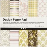 Design-Papier im Block, Blatt 15,2x15,2 cm, 120 g, Grün, Rosa, 50 Bl./ 1 Pck