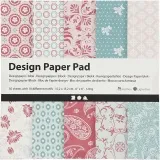Design-Papier im Block, Blatt 15,2x15,2 cm, 120 g, Rosa, 50 Bl./ 1 Pck