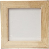 Leinwandplatte mit Holzrahmen, Größe 15x15x0,3 cm, Weiß, 1 Stk