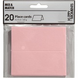 Tischkarten, Größe 9x4 cm, 220 g, Rosa, 20 Stk/ 1 Pck