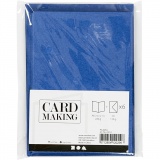 Karten & Kuverts, Kartengröße 10,5x15 cm, Umschlaggröße 11,5x16,5 cm, 110+220 g, Blau, 6 Set/ 1 Pck