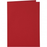 Karten & Kuverts, Kartengröße 10,5x15 cm, Umschlaggröße 11,5x16,5 cm, 110+230 g, Rot, 6 Set/ 1 Pck
