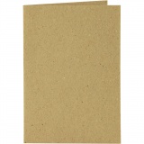 Karten & Kuverts, Kartengröße 10,5x15 cm, Umschlaggröße 11,5x16,5 cm, 110+230 g, Natur, 6 Set/ 1 Pck