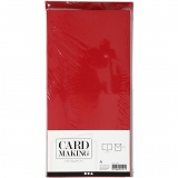 Karten & Kuverts, Kartengröße 15x15 cm, Umschlaggröße 16x16 cm, 110+230 g, Grün, Rot, 50 Set/ 1 Pck