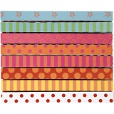 Papierketten, mit Muster, L 16 cm, B 15 mm, 2400 Stk/ 1 Pck