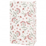 Papiertüten, Blumen, H 21 cm, Größe 6x12 cm, 80 g, 8 Stk/ 1 Pck