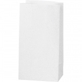 Papiertüten, H 17 cm, Größe 6x9 cm, 150 g, Weiß, 8 Stk/ 1 Pck