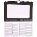 Ewiger Kalender, Größe 19x23 cm, Lochgröße 15,3x9,2 cm, 180 g, 5 Stk/ 1 Pck