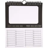Ewiger Kalender, Größe 19x23 cm, Lochgröße 15,3x9,2 cm, 180 g, 5 Stk/ 1 Pck
