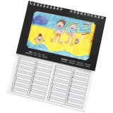 Ewiger Kalender, Größe 19x23 cm, Lochgröße 15,3x9,2 cm, 180 g, 5 Stk/ 1 Pck