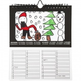 Ewiger Kalender, Größe 19x23 cm, Lochgröße 15,3x9,2 cm, 180 g, 5 Stk/ 1 Pck