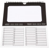 Ewiger Kalender, Größe 19x23 cm, Lochgröße 15,3x9,2 cm, 180 g, 5 Stk/ 1 Pck