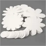 Blumen, D 20 cm, 400 g, Weiß, 5x20 Stk/ 1 Pck