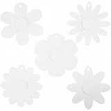 Blumen, D 20 cm, 400 g, Weiß, 5x20 Stk/ 1 Pck