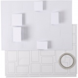 Adventkalender, Größe 30x42 cm, Weiß, 5 Stk/ 1 Pck