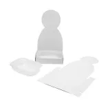 Kressehaus - Set, Körper, H 20 cm, Weiß, 6 Set/ 1 Pck