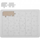 Puzzle, Größe 15x21 cm, Weiß, 1 Stk
