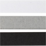 Quilling-Streifen, L 78 cm, B 5 mm, 120 g, Schwarz, Grau, Weiß, 100 Stk/ 1 Pck