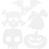 Halloween-Stanzformen, Größe 25x17 cm, 230 g, Weiß, 16 Stk/ 1 Pck