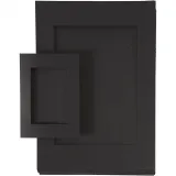 Passepartout-Rahmen, Größe A4+A6, 180 g, Schwarz, 2x60 Stk/ 1 Pck