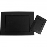 Passepartout-Rahmen, Größe A4+A6, 180 g, Schwarz, 2x60 Stk/ 1 Pck