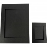 Passepartout-Rahmen, Größe A4+A6, 180 g, Schwarz, 2x60 Stk/ 1 Pck