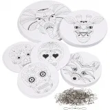 Mobile mit Motivdruck, D 12+15+18 cm, 300 g, Weiß, 20 Set/ 1 Pck