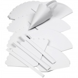 Zuckertüten-Stanzformen, H 13 cm, D 8 cm, Weiß, 240 Stk/ 1 Pck