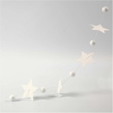 Sterne, Größe 7,3+10 cm, 240 g, Weiß, 40 Stk/ 1 Pck
