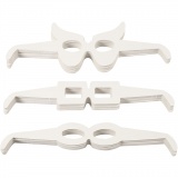 Brillen, H 4,5-10 cm, L 32 cm, Weiß, 160 Stk/ 1 Pck