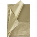 Seidenpapier, Blatt 50x70 cm, 17 g, Gold, 25 Bl./ 1 Pck